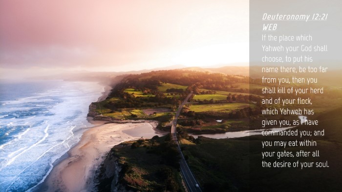Picture 04 - Deuteronomy 12:21 WEB Desktop Wallpaper - If the place which Yahweh your God shall choose, - Desktop Bible Verse Wallpaper