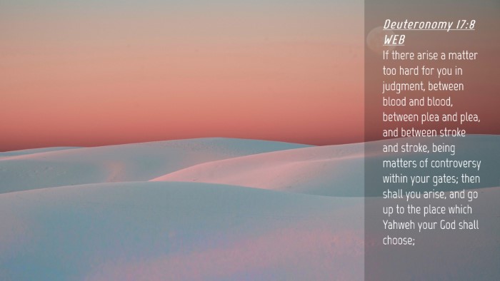 Picture 04 - Deuteronomy 17:8 WEB Desktop Wallpaper - If there arise a matter too hard for you in - Desktop Bible Verse Wallpaper