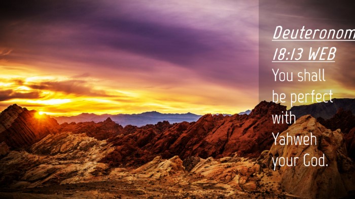 Picture 04 - Deuteronomy 18:13 WEB Desktop Wallpaper - You shall be perfect with Yahweh your - Desktop Bible Verse Wallpaper