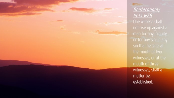 Picture 04 - Deuteronomy 19:15 WEB Desktop Wallpaper - One witness shall not rise up against a man for - Desktop Bible Verse Wallpaper