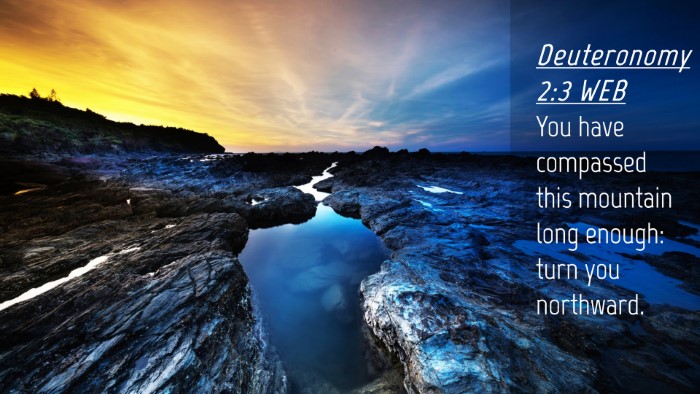 Picture 04 - Deuteronomy 2:3 WEB Desktop Wallpaper - You have compassed this mountain long enough: - Desktop Bible Verse Wallpaper