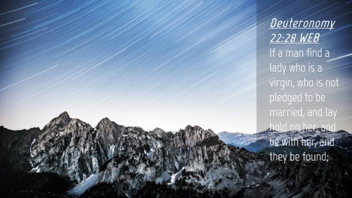 Picture 04 - Deuteronomy 22:28 WEB Desktop Wallpaper - If a man find a lady who is a virgin, who is not - Desktop Bible Verse Wallpaper