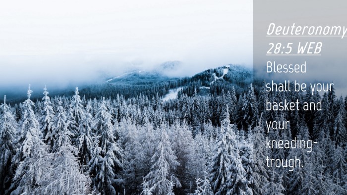 Picture 04 - Deuteronomy 28:5 WEB Desktop Wallpaper - Blessed shall be your basket and your - Desktop Bible Verse Wallpaper