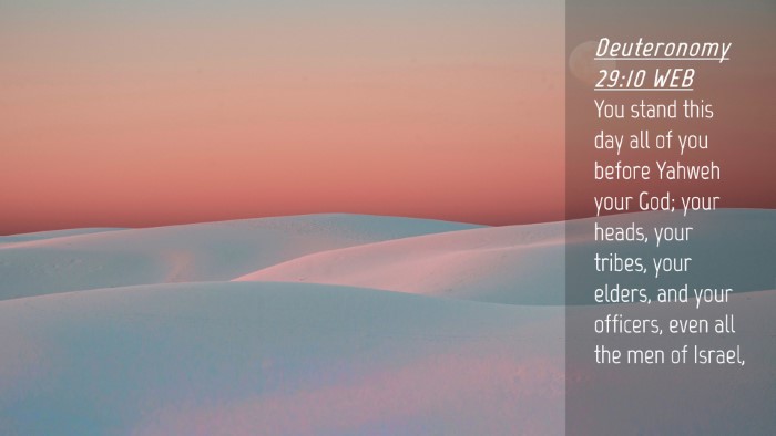 Picture 04 - Deuteronomy 29:10 WEB Desktop Wallpaper - You stand this day all of you before Yahweh your - Desktop Bible Verse Wallpaper