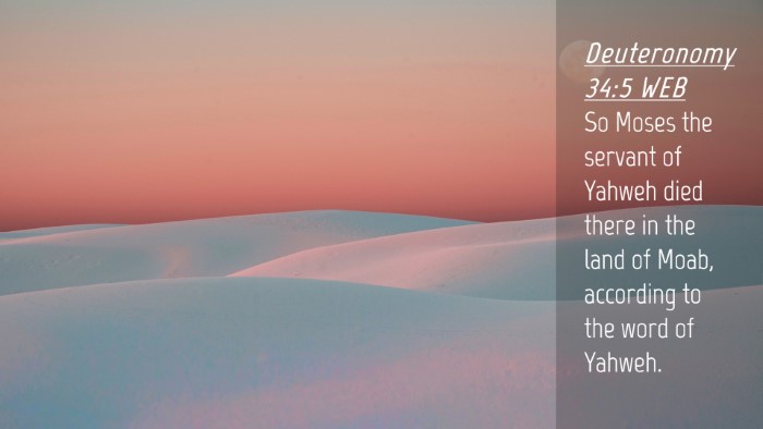 Picture 04 - Deuteronomy 34:5 WEB Desktop Wallpaper - So Moses the servant of Yahweh died there in the - Desktop Bible Verse Wallpaper