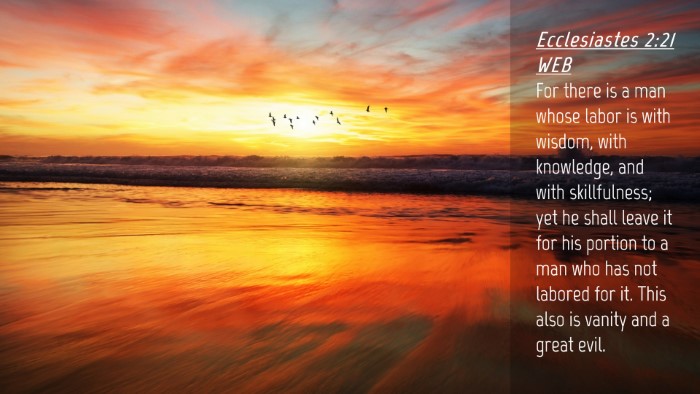 Picture 04 - Ecclesiastes 2:21 WEB Desktop Wallpaper - For there is a man whose labor is with wisdom, - Desktop Bible Verse Wallpaper