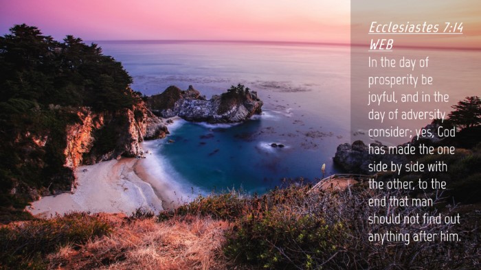 Picture 04 - Ecclesiastes 7:14 WEB Desktop Wallpaper - In the day of prosperity be joyful, and in the - Desktop Bible Verse Wallpaper
