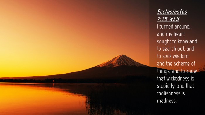 Picture 04 - Ecclesiastes 7:25 WEB Desktop Wallpaper - I turned around, and my heart sought to know and - Desktop Bible Verse Wallpaper