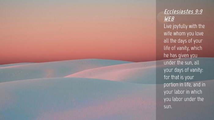 Picture 04 - Ecclesiastes 9:9 WEB Desktop Wallpaper - Live joyfully with the wife whom you love all the - Desktop Bible Verse Wallpaper