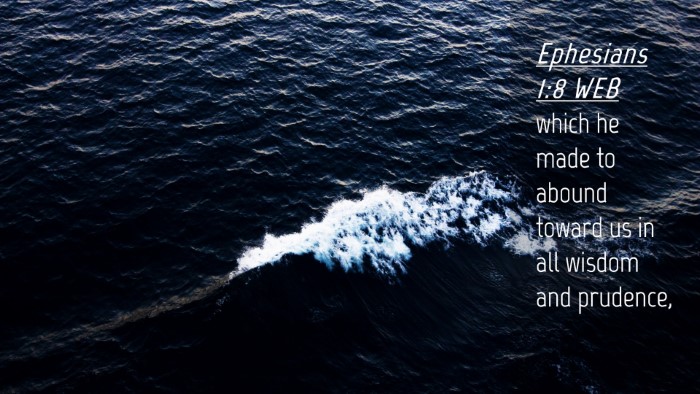 Picture 04 - Ephesians 1:8 WEB Desktop Wallpaper - which he made to abound toward us in all wisdom - Desktop Bible Verse Wallpaper
