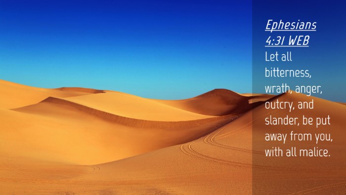 Picture 04 - Ephesians 4:31 WEB Desktop Wallpaper - Let all bitterness, wrath, anger, outcry, and - Desktop Bible Verse Wallpaper