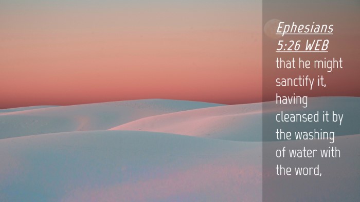 Picture 04 - Ephesians 5:26 WEB Desktop Wallpaper - that he might sanctify it, having cleansed it by - Desktop Bible Verse Wallpaper