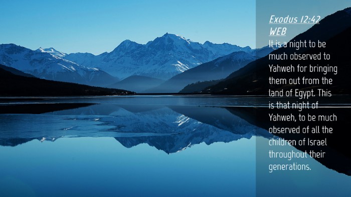 Picture 04 - Exodus 12:42 WEB Desktop Wallpaper - It is a night to be much observed to Yahweh for - Desktop Bible Verse Wallpaper