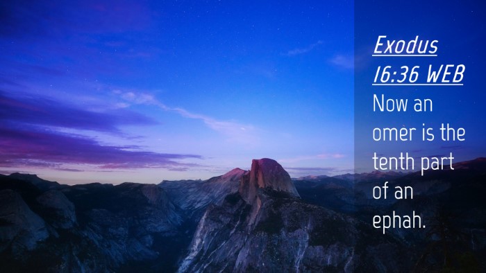 Picture 04 - Exodus 16:36 WEB Desktop Wallpaper - Now an omer is the tenth part of an - Desktop Bible Verse Wallpaper
