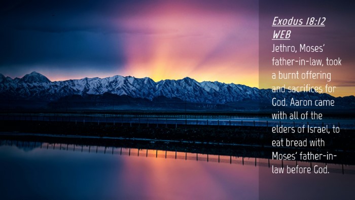 Picture 04 - Exodus 18:12 WEB Desktop Wallpaper - Jethro, Moses' father-in-law, took a burnt - Desktop Bible Verse Wallpaper