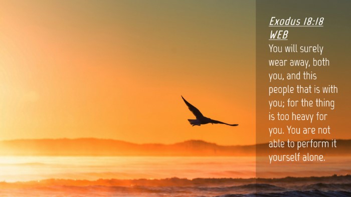 Picture 04 - Exodus 18:18 WEB Desktop Wallpaper - You will surely wear away, both you, and this - Desktop Bible Verse Wallpaper