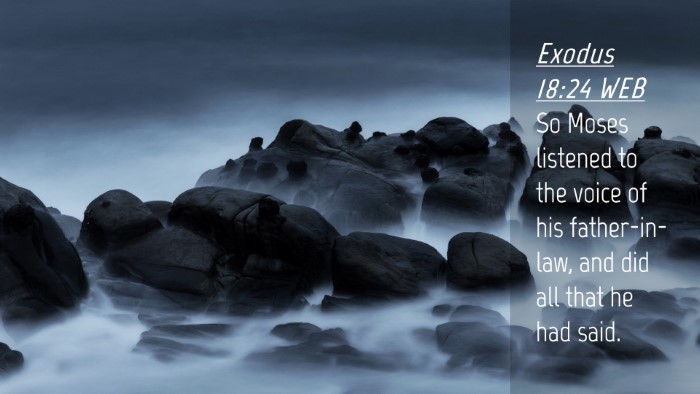 Picture 04 - Exodus 18:24 WEB Desktop Wallpaper - So Moses listened to the voice of his - Desktop Bible Verse Wallpaper