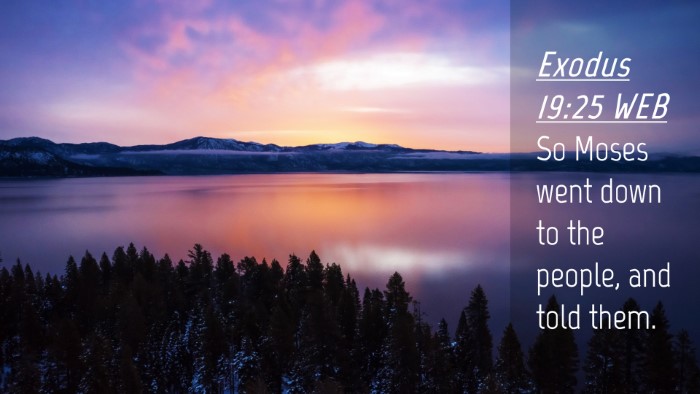 Picture 04 - Exodus 19:25 WEB Desktop Wallpaper - So Moses went down to the people, and told - Desktop Bible Verse Wallpaper