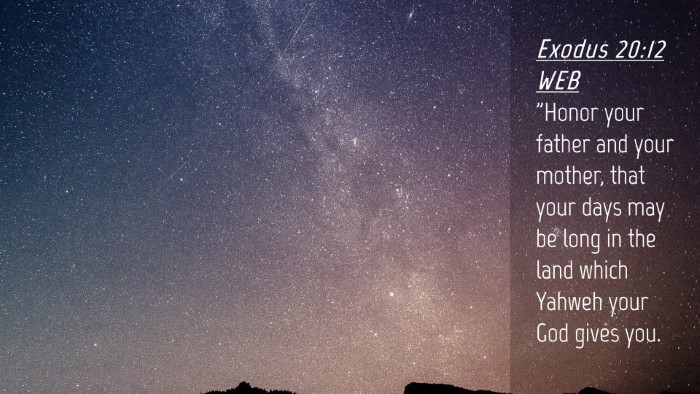 Picture 04 - Exodus 20:12 WEB Desktop Wallpaper - 