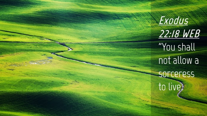 Picture 04 - Exodus 22:18 WEB Desktop Wallpaper - 