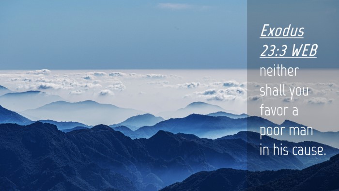 Picture 04 - Exodus 23:3 WEB Desktop Wallpaper - neither shall you favor a poor man in his - Desktop Bible Verse Wallpaper