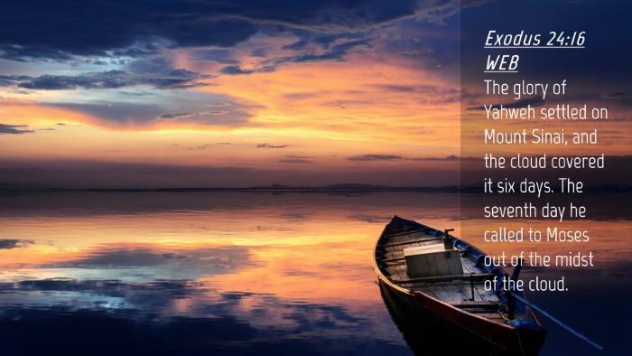 Picture 04 - Exodus 24:16 WEB Desktop Wallpaper - The glory of Yahweh settled on Mount Sinai, and - Desktop Bible Verse Wallpaper