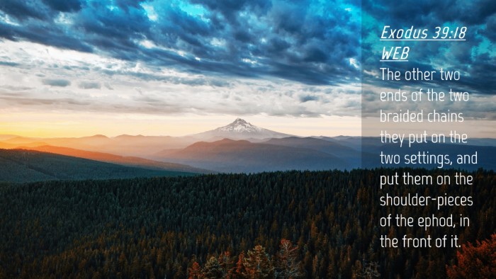 Picture 04 - Exodus 39:18 WEB Desktop Wallpaper - The other two ends of the two braided chains they - Desktop Bible Verse Wallpaper
