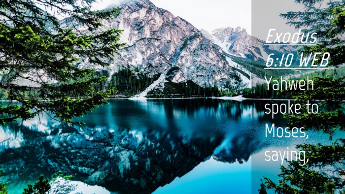 Picture 04 - Exodus 6:10 WEB Desktop Wallpaper - Yahweh spoke to Moses, - Desktop Bible Verse Wallpaper