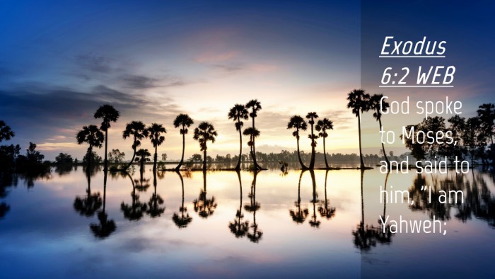 Picture 04 - Exodus 6:2 WEB Desktop Wallpaper - God spoke to Moses, and said to him, 