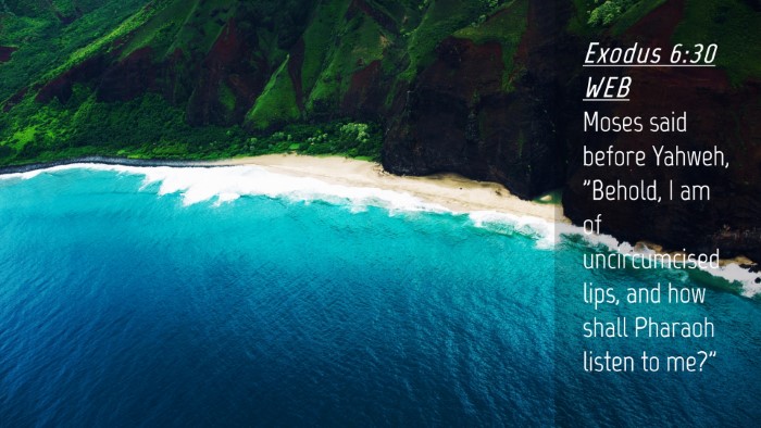 Picture 04 - Exodus 6:30 WEB Desktop Wallpaper - Moses said before Yahweh, 