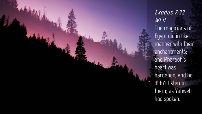 Picture 04 - Exodus 7:22 WEB Desktop Wallpaper - The magicians of Egypt did in like manner with - Desktop Bible Verse Wallpaper