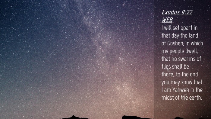 Picture 04 - Exodus 8:22 WEB Desktop Wallpaper - I will set apart in that day the land of Goshen, - Desktop Bible Verse Wallpaper