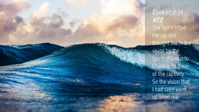 Picture 04 - Ezekiel 11:24 WEB Desktop Wallpaper - The Spirit lifted me up, and brought me in the - Desktop Bible Verse Wallpaper