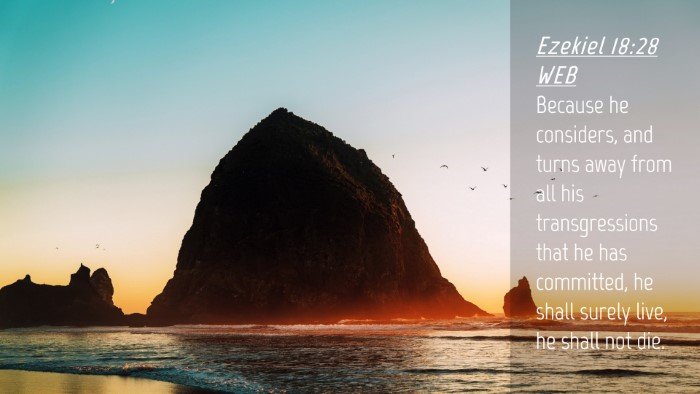 Picture 04 - Ezekiel 18:28 WEB Desktop Wallpaper - Because he considers, and turns away from all his - Desktop Bible Verse Wallpaper