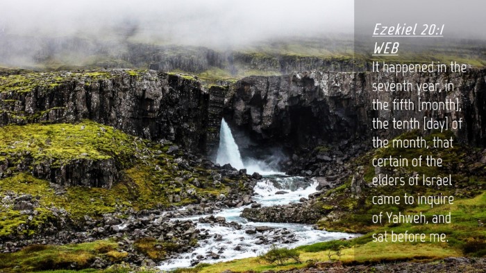 Picture 04 - Ezekiel 20:1 WEB Desktop Wallpaper - It happened in the seventh year, in the fifth - Desktop Bible Verse Wallpaper