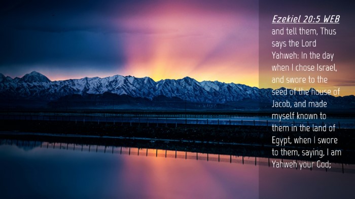 Picture 04 - Ezekiel 20:5 WEB Desktop Wallpaper - and tell them, Thus says the Lord Yahweh: In the - Desktop Bible Verse Wallpaper
