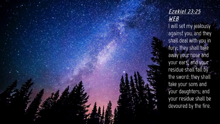 Picture 04 - Ezekiel 23:25 WEB Desktop Wallpaper - I will set my jealousy against you, and they - Desktop Bible Verse Wallpaper