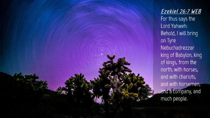 Picture 04 - Ezekiel 26:7 WEB Desktop Wallpaper - For thus says the Lord Yahweh: Behold, I will - Desktop Bible Verse Wallpaper