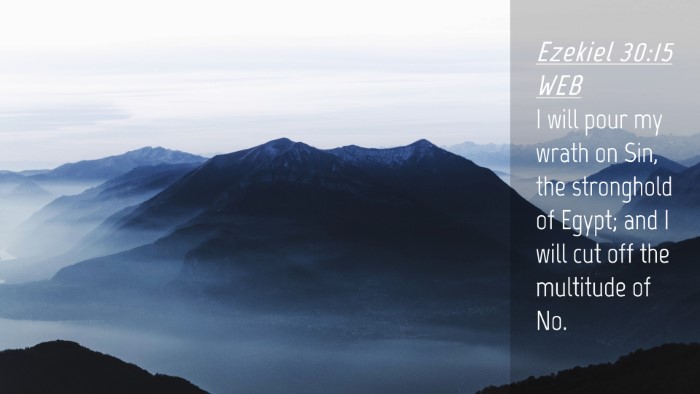 Picture 04 - Ezekiel 30:15 WEB Desktop Wallpaper - I will pour my wrath on Sin, the stronghold of - Desktop Bible Verse Wallpaper