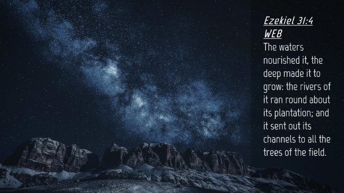 Picture 04 - Ezekiel 31:4 WEB Desktop Wallpaper - The waters nourished it, the deep made it to - Desktop Bible Verse Wallpaper