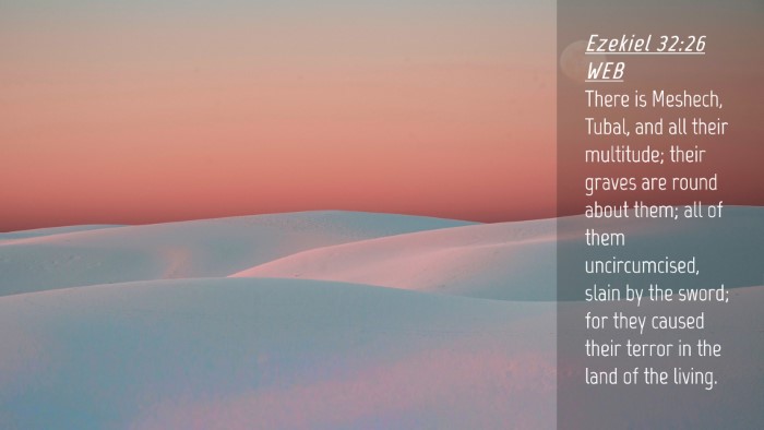 Picture 04 - Ezekiel 32:26 WEB Desktop Wallpaper - There is Meshech, Tubal, and all their multitude; - Desktop Bible Verse Wallpaper