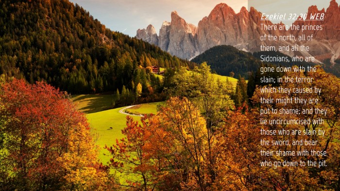 Picture 04 - Ezekiel 32:30 WEB Desktop Wallpaper - There are the princes of the north, all of them, - Desktop Bible Verse Wallpaper