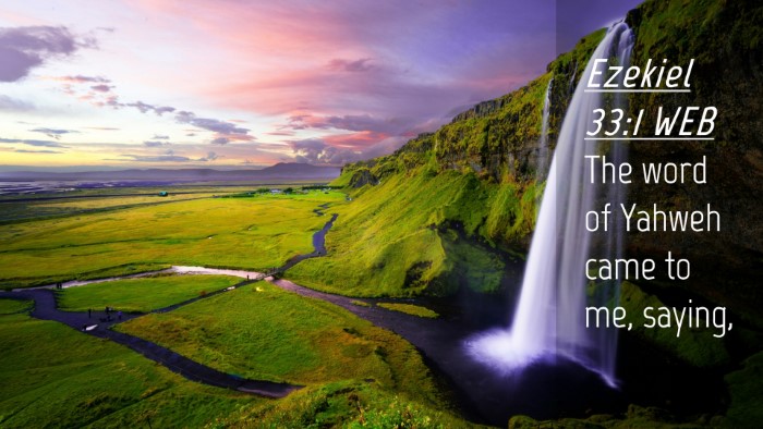 Picture 04 - Ezekiel 33:1 WEB Desktop Wallpaper - The word of Yahweh came to me, - Desktop Bible Verse Wallpaper