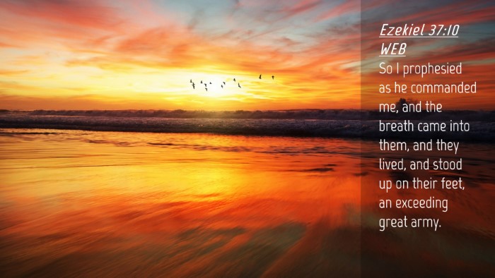 Picture 04 - Ezekiel 37:10 WEB Desktop Wallpaper - So I prophesied as he commanded me, and the - Desktop Bible Verse Wallpaper