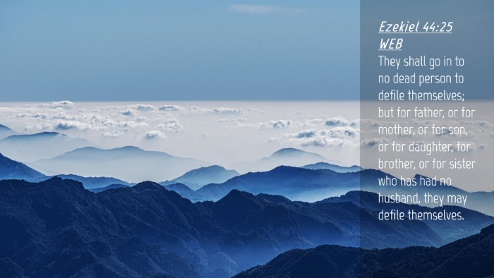 Picture 04 - Ezekiel 44:25 WEB Desktop Wallpaper - They shall go in to no dead person to defile - Desktop Bible Verse Wallpaper