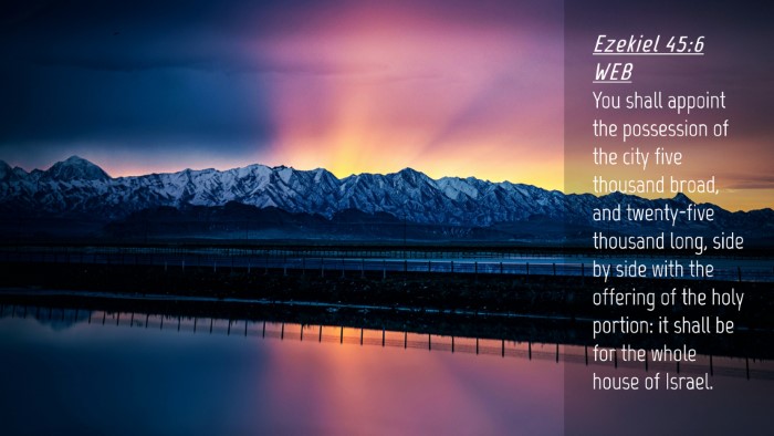 Picture 04 - Ezekiel 45:6 WEB Desktop Wallpaper - You shall appoint the possession of the city five - Desktop Bible Verse Wallpaper