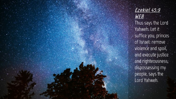 Picture 04 - Ezekiel 45:9 WEB Desktop Wallpaper - Thus says the Lord Yahweh: Let it suffice you, - Desktop Bible Verse Wallpaper