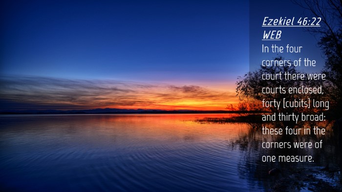 Picture 04 - Ezekiel 46:22 WEB Desktop Wallpaper - In the four corners of the court there were - Desktop Bible Verse Wallpaper