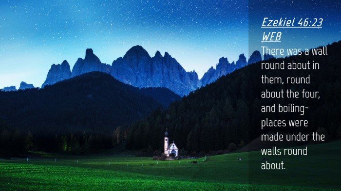 Picture 04 - Ezekiel 46:23 WEB Desktop Wallpaper - There was a wall round about in them, round about - Desktop Bible Verse Wallpaper