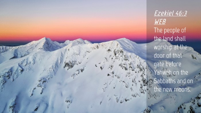 Picture 04 - Ezekiel 46:3 WEB Desktop Wallpaper - The people of the land shall worship at the door - Desktop Bible Verse Wallpaper